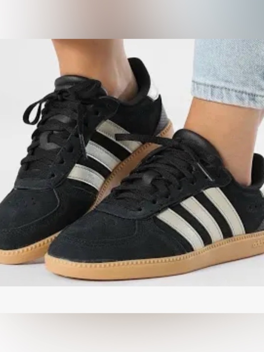 New ADIDAS Breaknet Sleek Women's US 7 JR0685 Black/ Gold - 7- new - Adidas